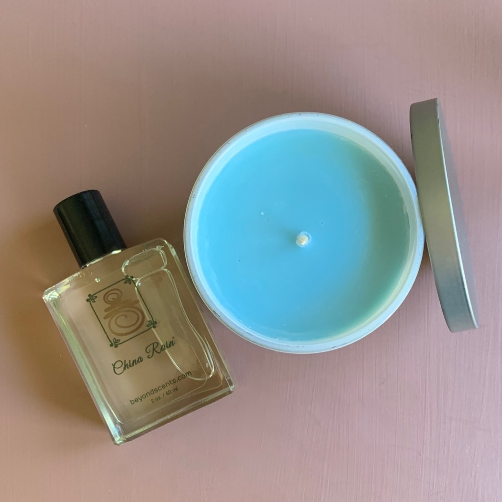 New-China Rain Perfume Oil and Soy Candle Set - Picture 3 of 7